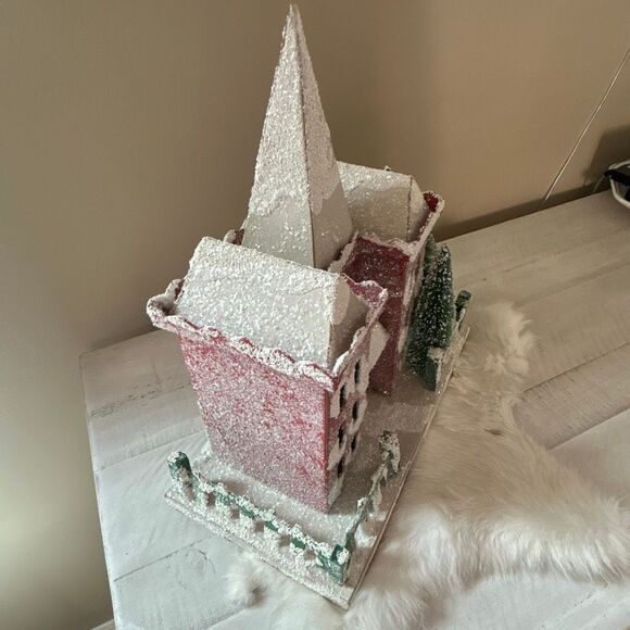 Vintage Christmas House 9.5” tall - Picture 4 of 6